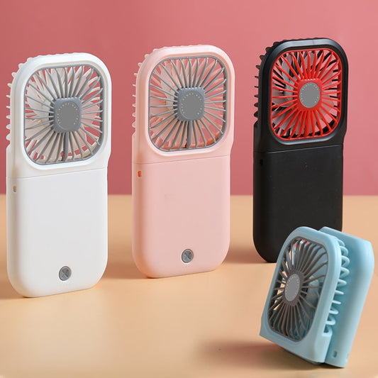 F20 Electroplating Handheld Fan Portable Desktop Folding Mute USB Hanging Neck Fan (White) by buy2fix