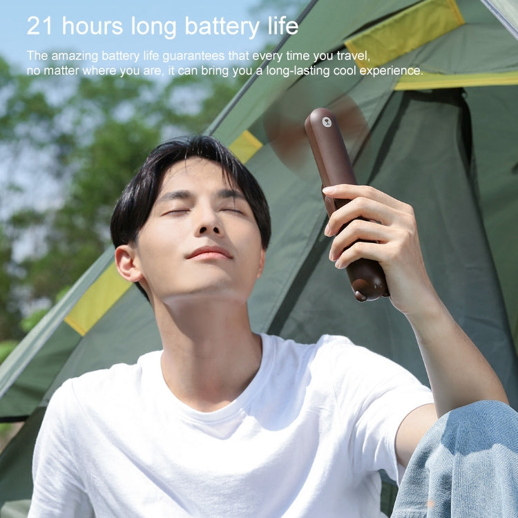 Xiaomi Youpin JISULIFE F8 Multifunctional Mini Fan Handheld Folding Fan(Brown) - Electric Fans by Jisulife | Online Shopping UK | buy2fix