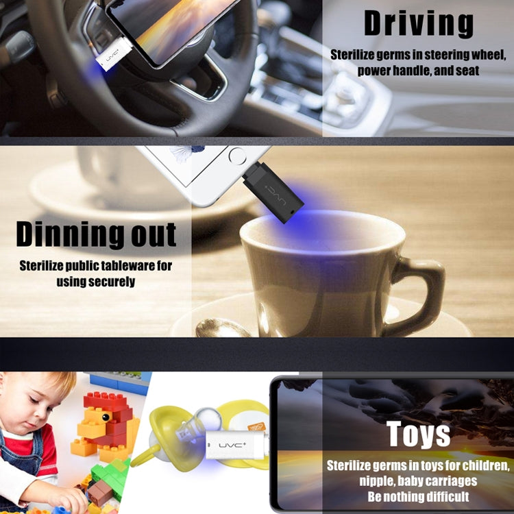 Type-C / USB-C Ultra Portable Germicidal Lights Smartphone UV Sanitizer (Black) - Sterilizers by buy2fix | Online Shopping UK | buy2fix