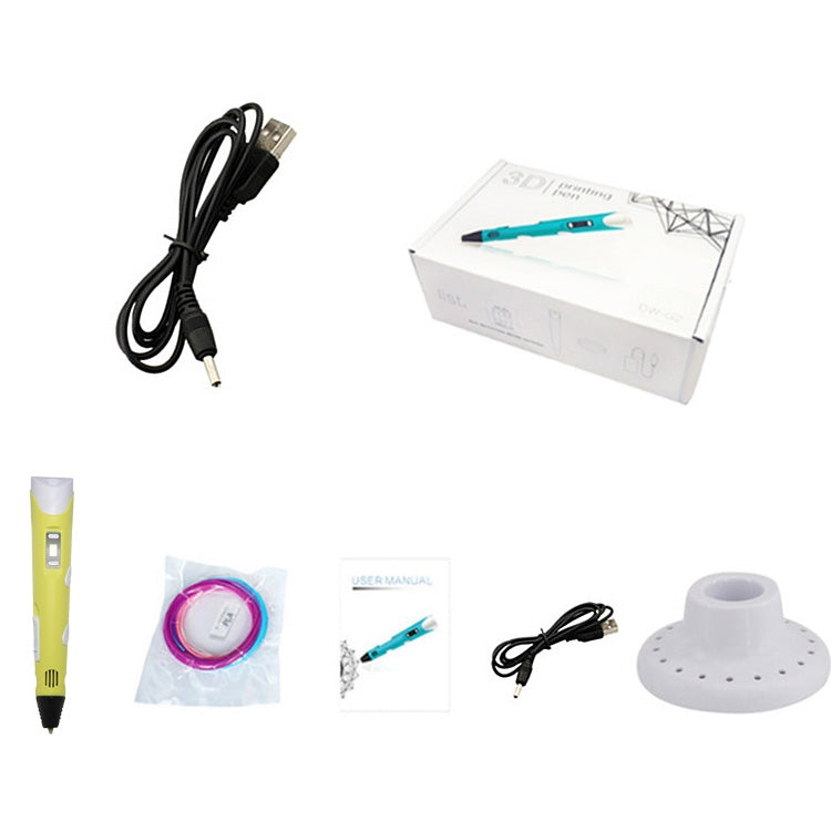 Hand-held 3D Printing Pen, USB Plug(Yellow) - 3D Printer by buy2fix | Online Shopping UK | buy2fix