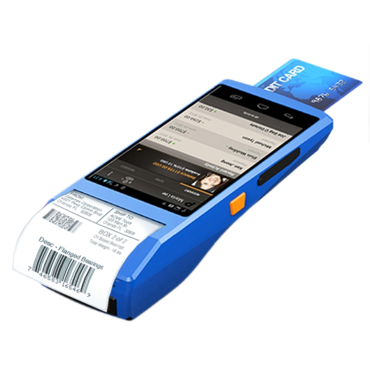 PDA-5501 Multi-function 5.5 inch IPS Screen IP65 Protection All-in-one Intelligent Terminal, Built-in Thermal Line Printer & MIC & Speaker, Support WiFi & Bluetooth & GPS(Blue) - Receipt Printers by buy2fix | Online Shopping UK | buy2fix