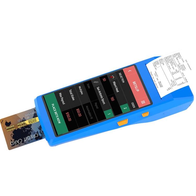 PDA-5501 Multi-function 5.5 inch IPS Screen IP65 Protection All-in-one Intelligent Terminal, Built-in Thermal Line Printer & MIC & Speaker, Support WiFi & Bluetooth & GPS(Blue) - Receipt Printers by buy2fix | Online Shopping UK | buy2fix