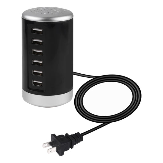 XLD4 30W 6-USB Ports Charger Station Power Adapter AC100-240V, US Plug(Black) by buy2fix