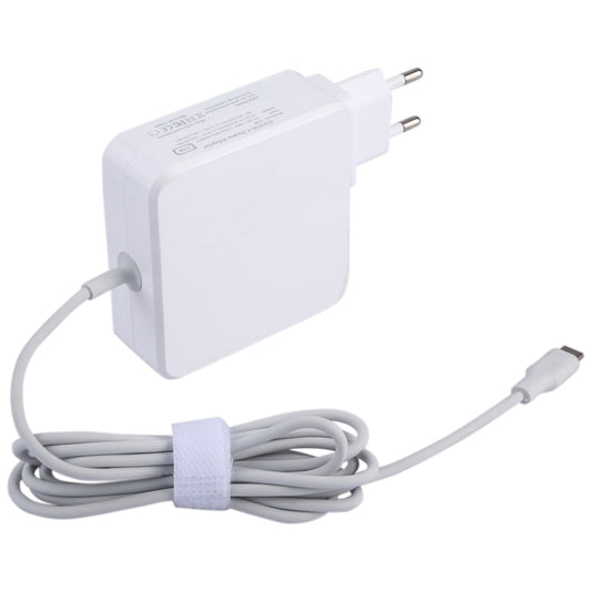 87W USB-C / Type-C Power Adapter Portable Charger with 1.8m Charging Cable, EU Plug(White) by buy2fix