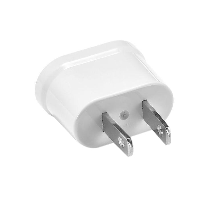 US & EU to US Plug AC Wall Universal Travel Power Socket Plug Adaptor, AC 250V (White) - Plug Adaptor by buy2fix | Online Shopping UK | buy2fix