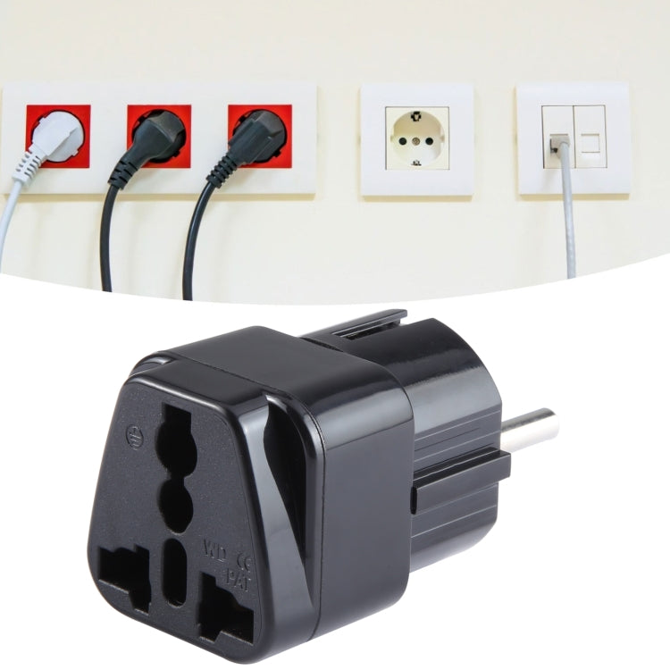 Portable Universal UK Plug to EU Plug Power Socket Travel Adapter - Plug Adaptor by buy2fix | Online Shopping UK | buy2fix