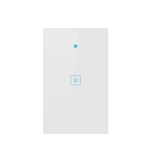 WS-US-01 EWeLink APP & Touch Control 2A 1 Gang Tempered Glass Panel Smart Wall Switch, AC 90V-250V, US Plug by buy2fix