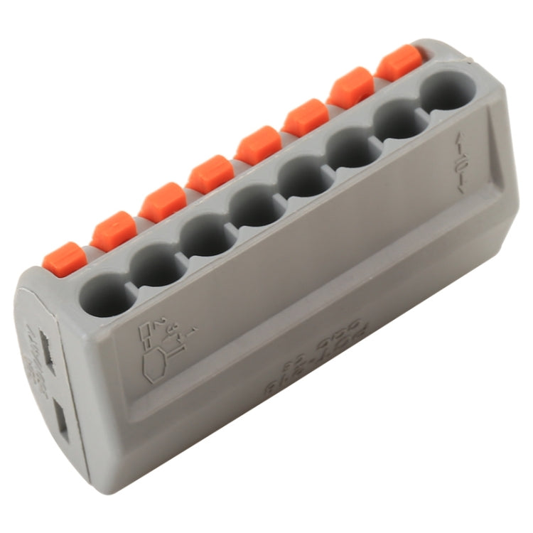 10 PCS 8 Port PCT Series Architectural Wiring Connector LED Lamp Conductor Distributor Junction Box Wire Joint - Connectors & Terminals by buy2fix | Online Shopping UK | buy2fix