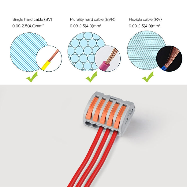 10 PCS 8 Port PCT Series Architectural Wiring Connector LED Lamp Conductor Distributor Junction Box Wire Joint - Connectors & Terminals by buy2fix | Online Shopping UK | buy2fix