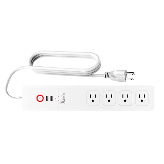 2 x USB Ports + 4 x US Plug Jack WiFi Remote Control Smart Power Socket Works with Alexa & Google Home, Cable Length: 1.5m, AC 110-240V, US Plug by buy2fix