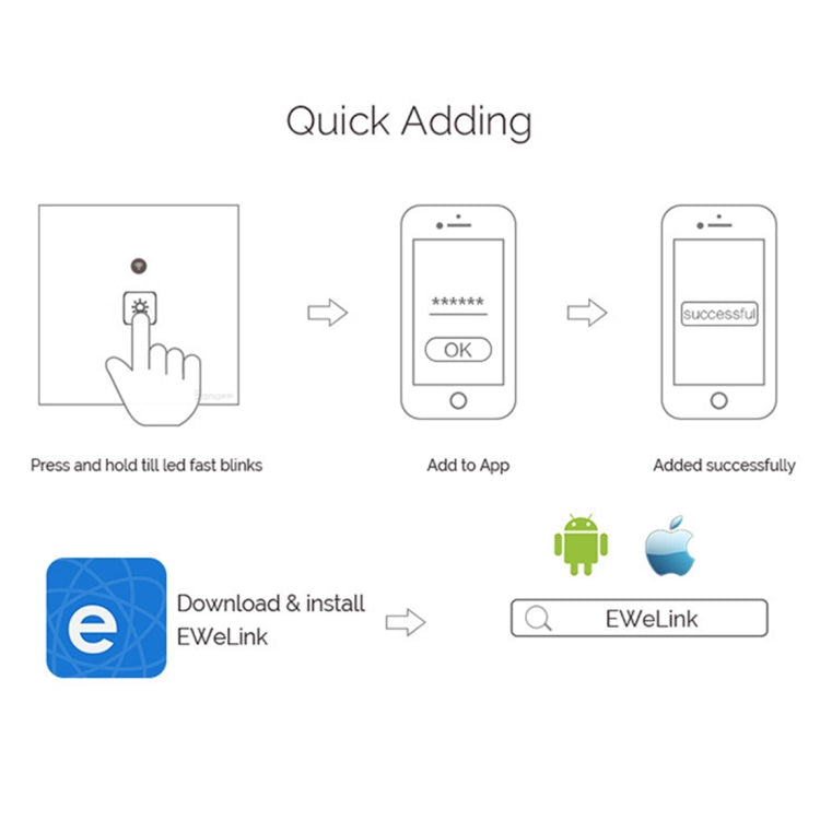WS-EU-02 EWeLink APP & Touch Control 2A 2 Gangs Tempered Glass Panel Smart Wall Switch, AC 90V-250V, EU Plug - Smart Socket by buy2fix | Online Shopping UK | buy2fix
