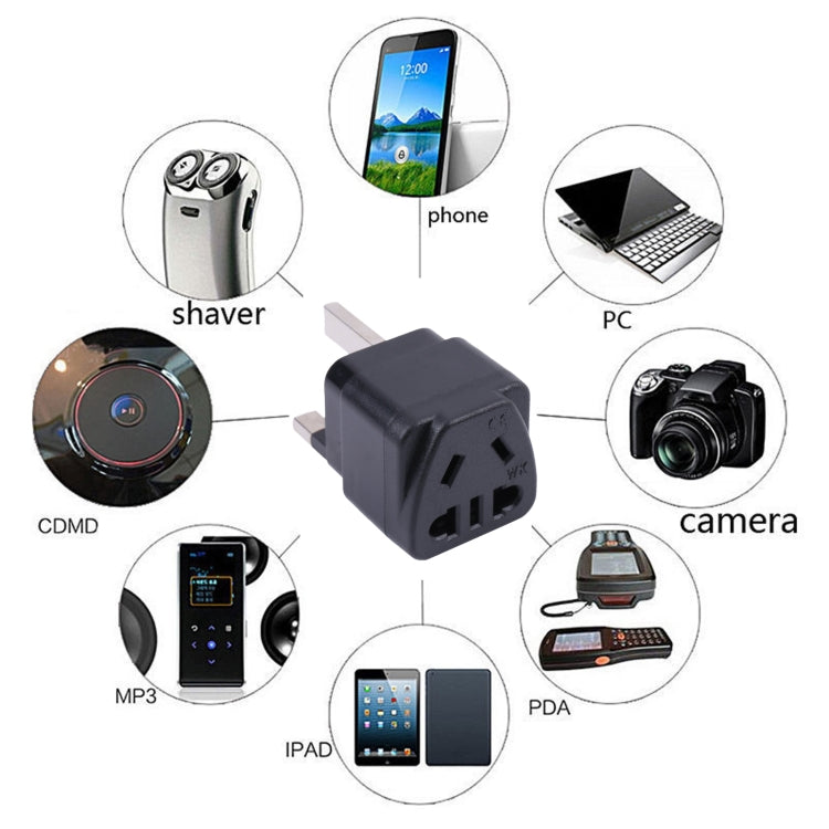 Portable Universal Five-hole WK to UK Plug Socket Power Adapter with Fuse - Plug Adaptor by buy2fix | Online Shopping UK | buy2fix