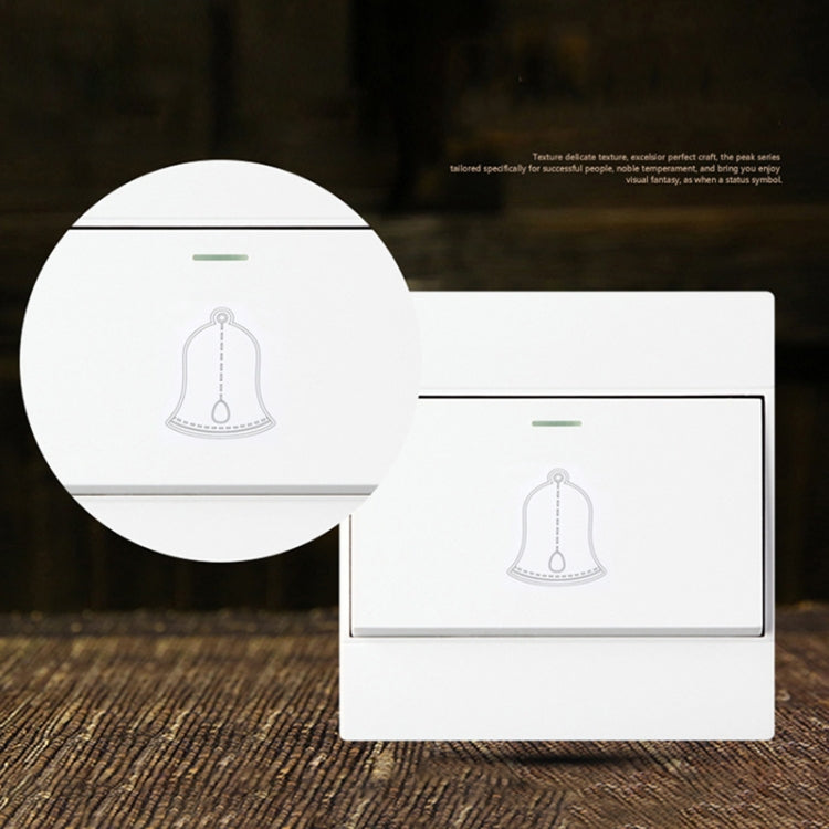86 Type PC Wall Doorbell Single Control Switch, EU Plug - Switch by buy2fix | Online Shopping UK | buy2fix