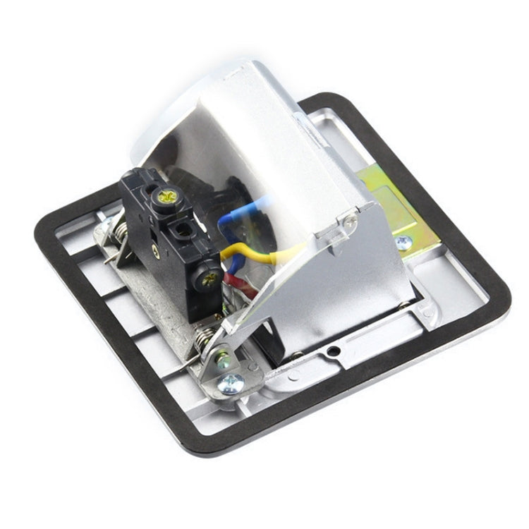 Hidden Pop-up Aluminum Alloy Computer Floor Socket with Cover Bottom Box, EU Plug - by buy2fix | Online Shopping UK | buy2fix