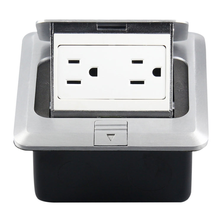 Hidden Pop-up Aluminum Alloy Computer Floor Socket with Cover Bottom Box, US Plug - by buy2fix | Online Shopping UK | buy2fix