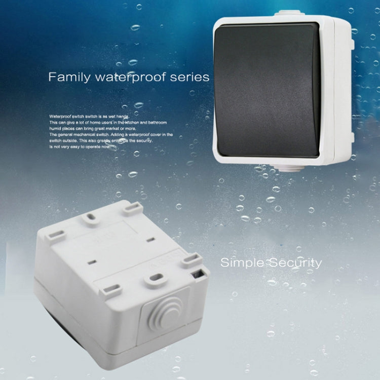 IP44 Waterproof Kitchen Bathroom Single Control Switch, EU Plug - by buy2fix | Online Shopping UK | buy2fix