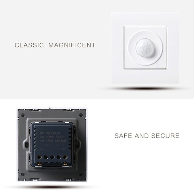 86 Type Energy Saving Lamp Infrared Light Control Induction Delay Wall-mounted Switch - by buy2fix | Online Shopping UK | buy2fix