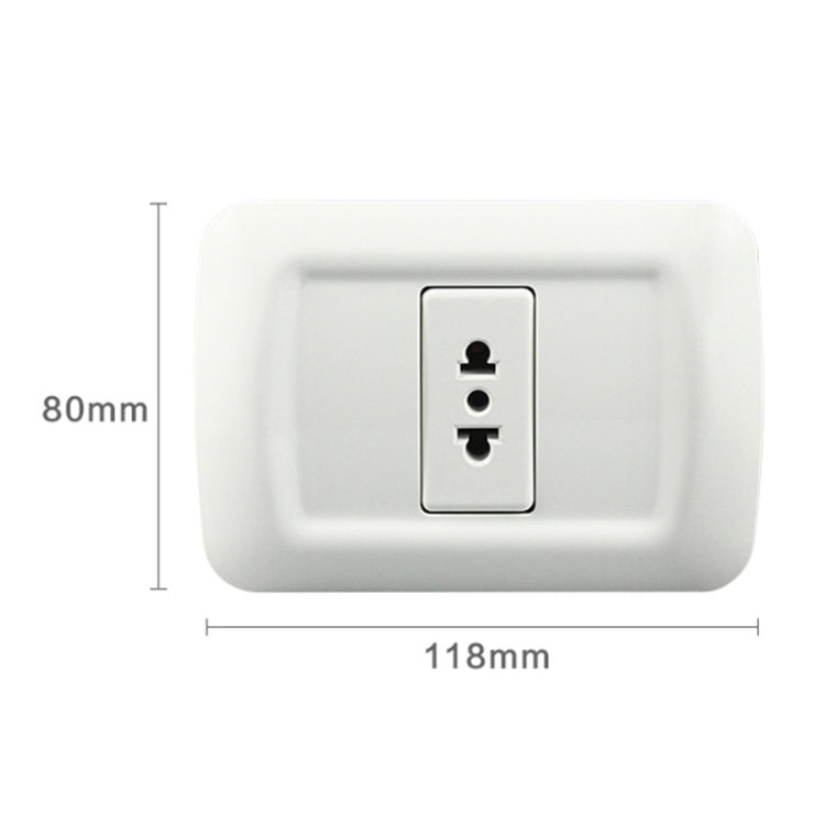 Round Flat Single Connection Ambipolar Wall-mounted Socket - by buy2fix | Online Shopping UK | buy2fix