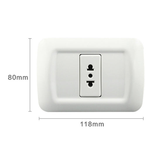 Round Flat Single Connection Ambipolar Wall-mounted Socket by buy2fix