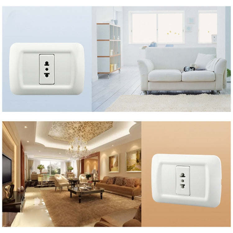 Round Flat Single Connection Ambipolar Wall-mounted Socket - by buy2fix | Online Shopping UK | buy2fix