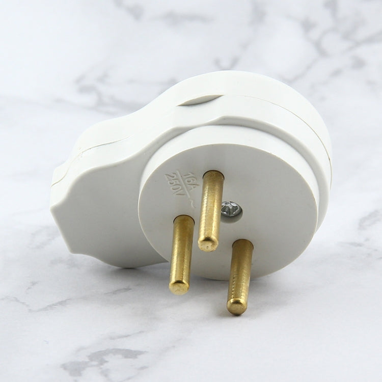 Pair Israel 16A Cylindrical Male Female Butt Joint Tripolar Power Plug - Plug Adaptor by buy2fix | Online Shopping UK | buy2fix