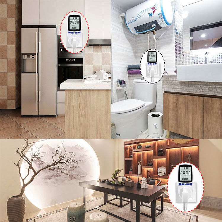 AC 230V 50Hz Max 16A LCD Display Energy Meter Watt Volt Voltage Power Analyzer Automatic Electricity Monitor Analyzer Power, EU Plug - Current & Voltage Tester by buy2fix | Online Shopping UK | buy2fix