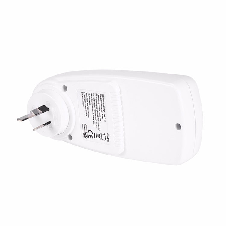 AC 240V 50Hz Max 10A LCD Display Power Meter Energy Watt Amps Volt Electricity Usage Monitor Analyzer, AU Plug - Current & Voltage Tester by buy2fix | Online Shopping UK | buy2fix