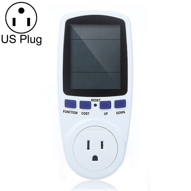 AC 120V 60Hz Max 15A LCD Display Power Meter Energy Watt Amps Volt Electricity Usage Monitor Analyzer, US Plug - Current & Voltage Tester by buy2fix | Online Shopping UK | buy2fix