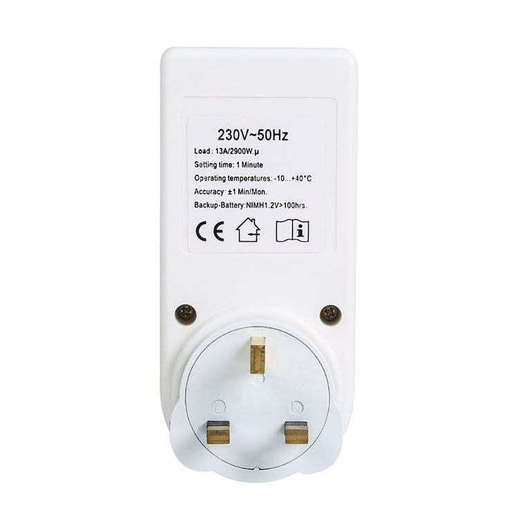 AC 230V Smart Home Plug-in LCD Display Clock Summer Time Function 12/24 Hours Changeable Timer Switch Socket, UK Plug - Energy Saving Timer Socket by buy2fix | Online Shopping UK | buy2fix