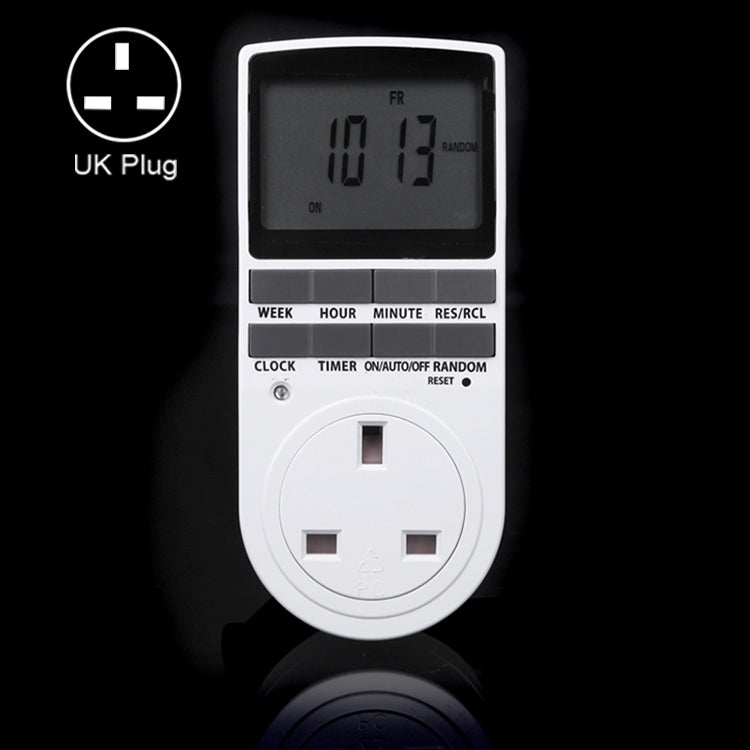 AC 230V Smart Home Plug-in LCD Display Clock Summer Time Function 12/24 Hours Changeable Timer Switch Socket, UK Plug - Energy Saving Timer Socket by buy2fix | Online Shopping UK | buy2fix