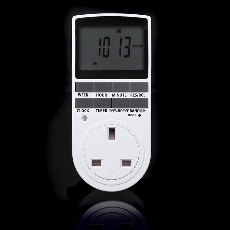AC 230V Smart Home Plug-in LCD Display Clock Summer Time Function 12/24 Hours Changeable Timer Switch Socket, UK Plug - Energy Saving Timer Socket by buy2fix | Online Shopping UK | buy2fix