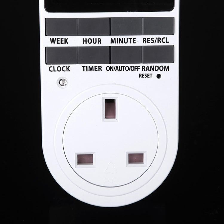 AC 230V Smart Home Plug-in LCD Display Clock Summer Time Function 12/24 Hours Changeable Timer Switch Socket, UK Plug - Energy Saving Timer Socket by buy2fix | Online Shopping UK | buy2fix