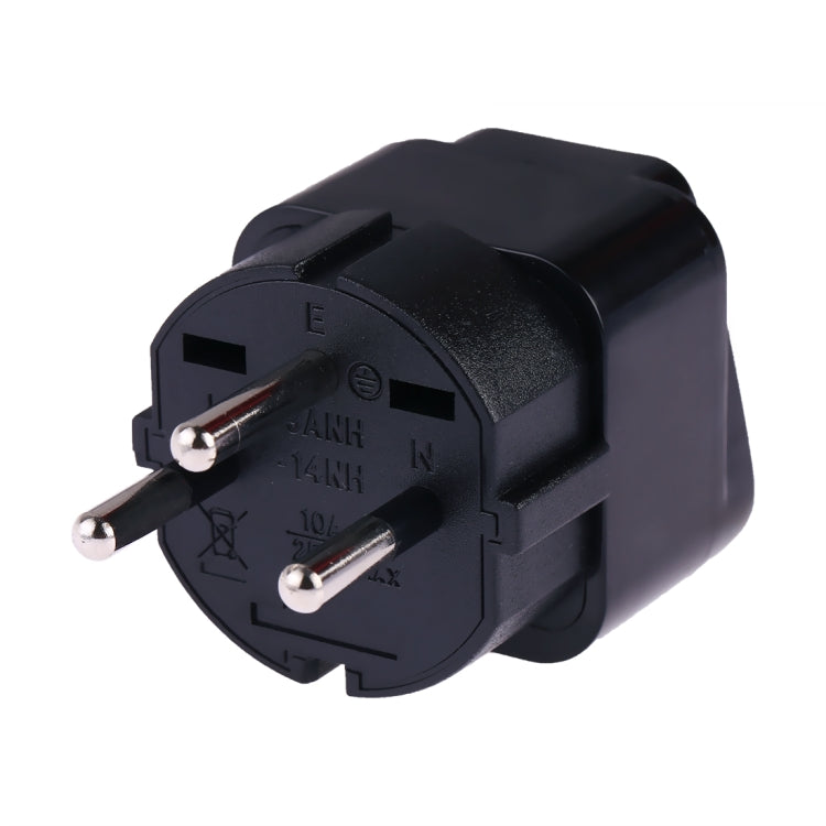Portable Universal Socket to Israel Plug Power Adapter Travel Charger (Black) - Plug Adaptor by buy2fix | Online Shopping UK | buy2fix