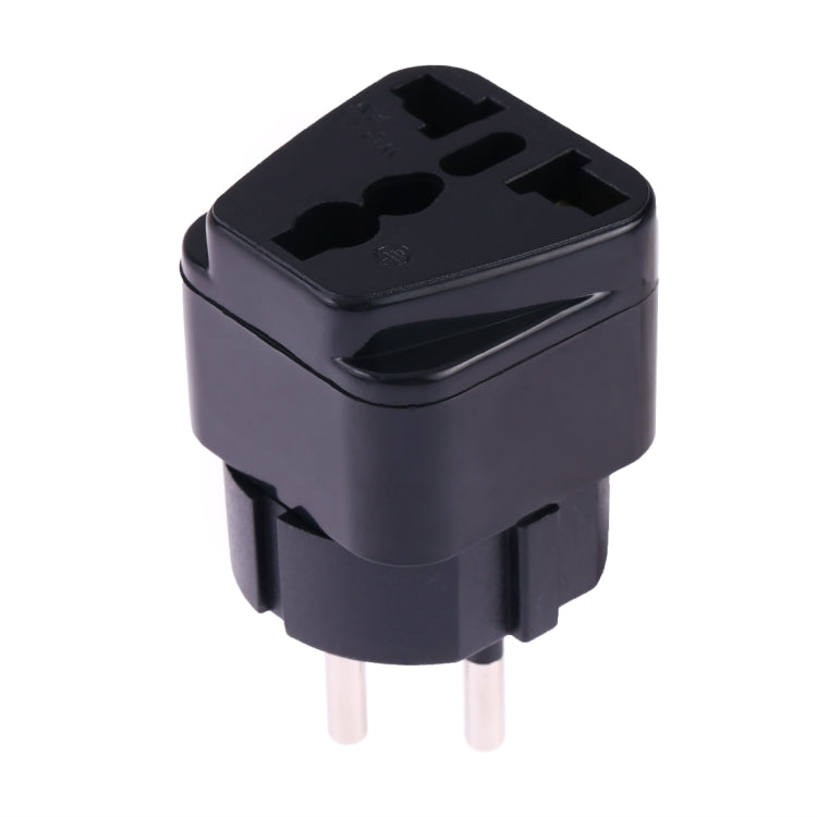 Portable Universal Socket to Israel Plug Power Adapter Travel Charger (Black) - Plug Adaptor by buy2fix | Online Shopping UK | buy2fix