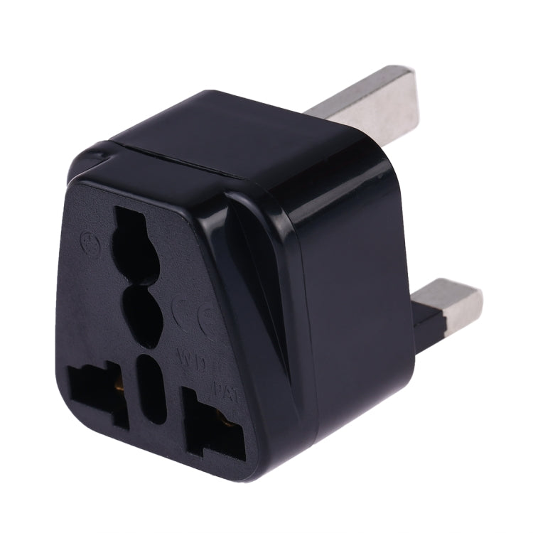 Portable Universal Socket to UK Plug Power Adapter Travel Charger (Black) - Plug Adaptor by buy2fix | Online Shopping UK | buy2fix