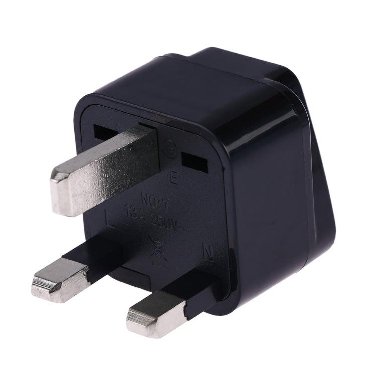 Portable Universal Socket to UK Plug Power Adapter Travel Charger (Black) - Plug Adaptor by buy2fix | Online Shopping UK | buy2fix
