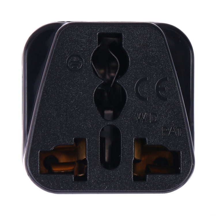Portable Universal Socket to UK Plug Power Adapter Travel Charger (Black) - Plug Adaptor by buy2fix | Online Shopping UK | buy2fix