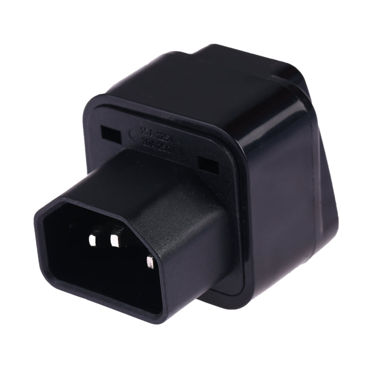 Portable Universal Socket to C14 Male Plug UPS PDU APC Computer Server Power Adapter Travel Charger (Black) - Plug Adaptor by buy2fix | Online Shopping UK | buy2fix