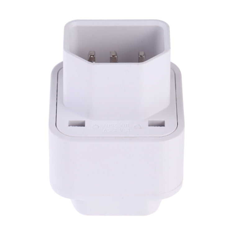 Portable Universal Socket to C14 Male Plug UPS PDU APC Computer Server Power Adapter Travel Charger (White) - Plug Adaptor by buy2fix | Online Shopping UK | buy2fix