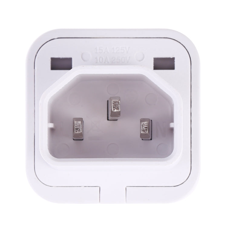 Portable Universal Socket to C14 Male Plug UPS PDU APC Computer Server Power Adapter Travel Charger (White) - Plug Adaptor by buy2fix | Online Shopping UK | buy2fix