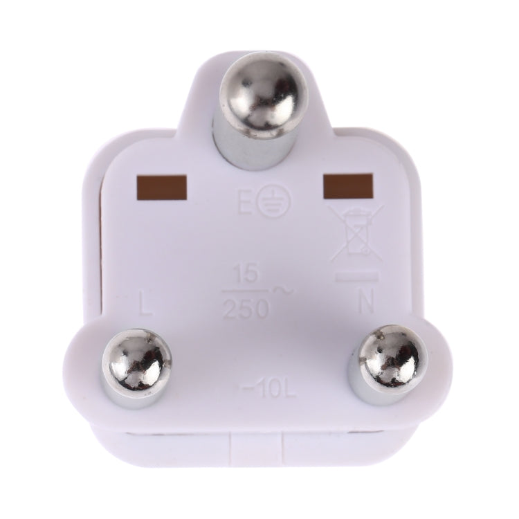 Portable Universal Socket to (Large) South Africa Plug Power Adapter Travel Charger (White) - Plug Adaptor by buy2fix | Online Shopping UK | buy2fix