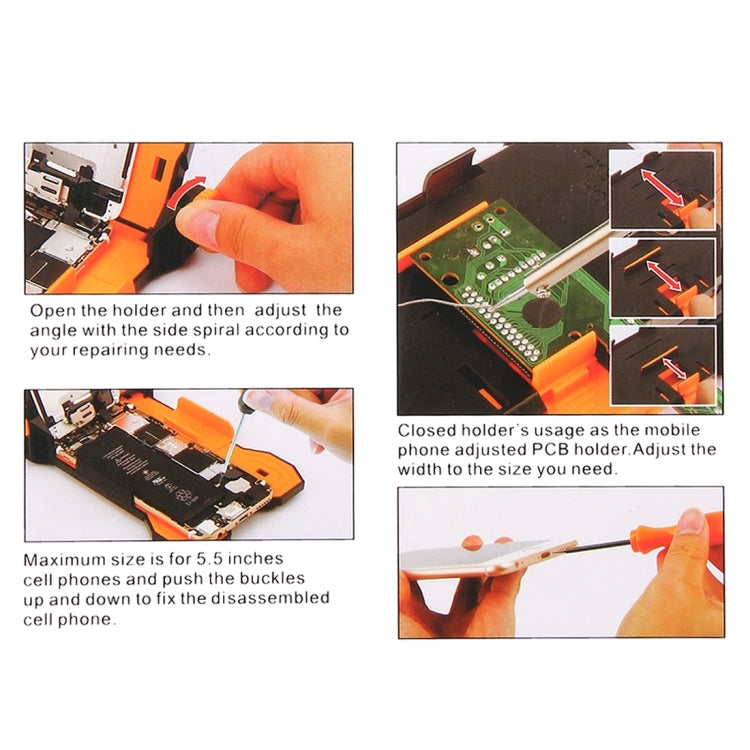 JAKEMY JM-Z13 4 in 1 Adjustable Smart Phone Repair Holder Kit by JAKEMY