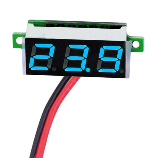 10 PCS 0.28 inch 2 Wires Adjustable Digital Voltage Meter, Color Light Display, Measure Voltage: DC 2.5-30V (Blue) - Current & Voltage Tester by buy2fix | Online Shopping UK | buy2fix