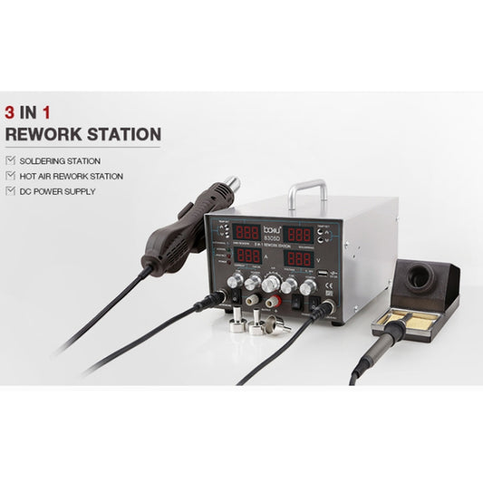 BAKU ba-8305D 220V 3 in 1 4 Digital Display Hot Air Gun Set, EU Plug by BAKU