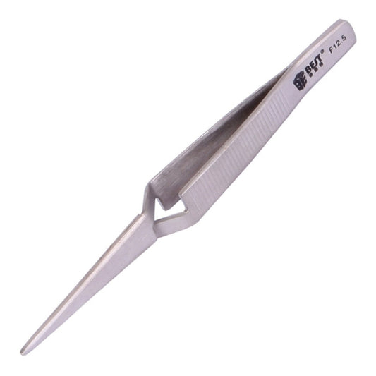 BEST BST-F12.5 Stainless Steel Self Closed Straight Laboratory Tweezers by BEST