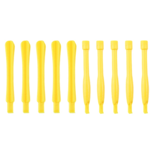 10 PCS Mobile Phone Repair Tool Spudgers (5 PCS Round + 5 PCS Square)(Yellow) by buy2fix