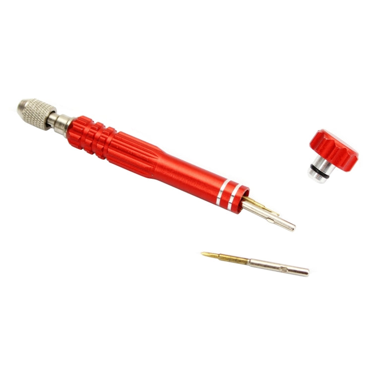 JF-6688 5 in 1 Metal Multi-purpose Pen Style Screwdriver Set for Phone Repair(Red) by JIAFA