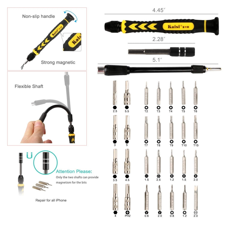 Kaisi 3801 38 in 1 Multifunctional Computer Phone Repair Tool Set - Tool Kits by Kaisi | Online Shopping UK | buy2fix