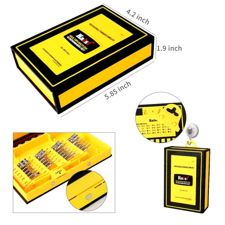 Kaisi 3801 38 in 1 Multifunctional Computer Phone Repair Tool Set - Tool Kits by Kaisi | Online Shopping UK | buy2fix