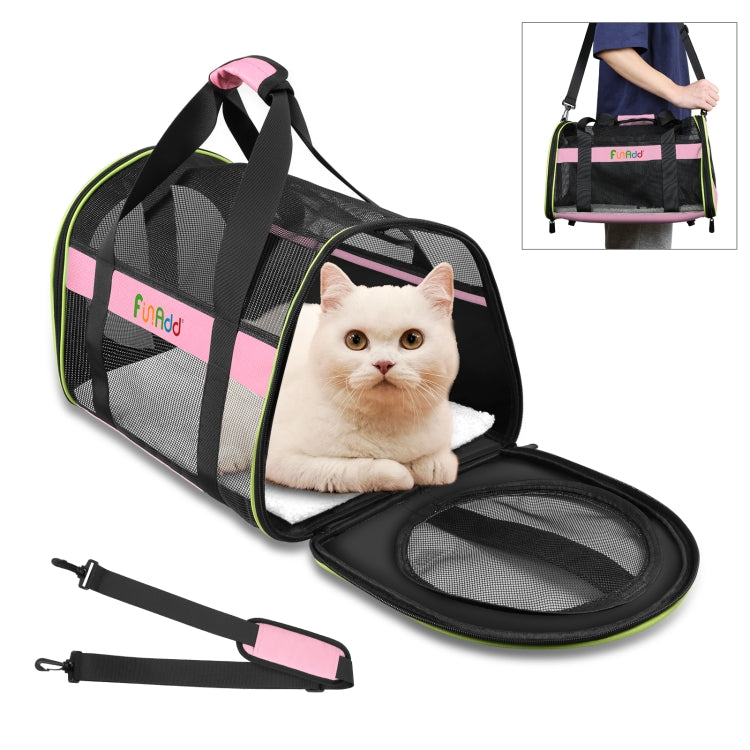FUNADD Pet Travel Carrier Bag Shoulder Foldable Tote Bag(Pink) - Pet Storages & Bags by FunAdd | Online Shopping UK | buy2fix